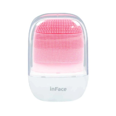 Аппарат для ультразвуковой чистки лица Inface Sonic Clean с USB, розовый